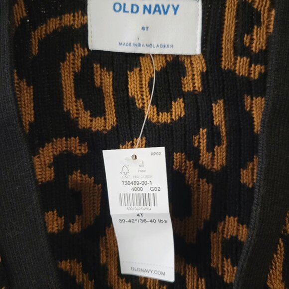 *NEW*  Old Navy Open-Front Cardigan Sweater Sz. 4Y - Picture 3 of 3